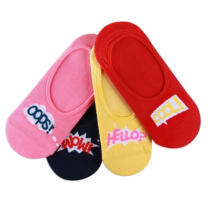 Fashion Cotton Loafer/ Footies/ No Show Socks For Women - Pack of 4
