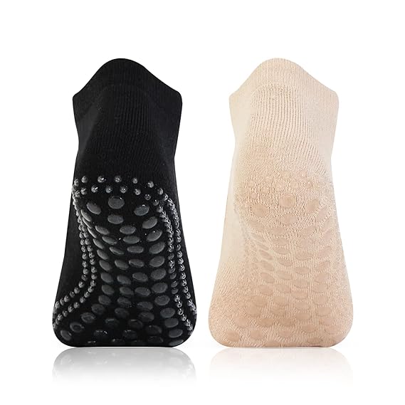 Girls Anti-Skid (Gripper) Yoga Socks In Combo - Pack Of 2