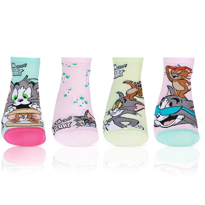 Tom & Jerry Fashion Cotton Socks For Women -Pack Of 4