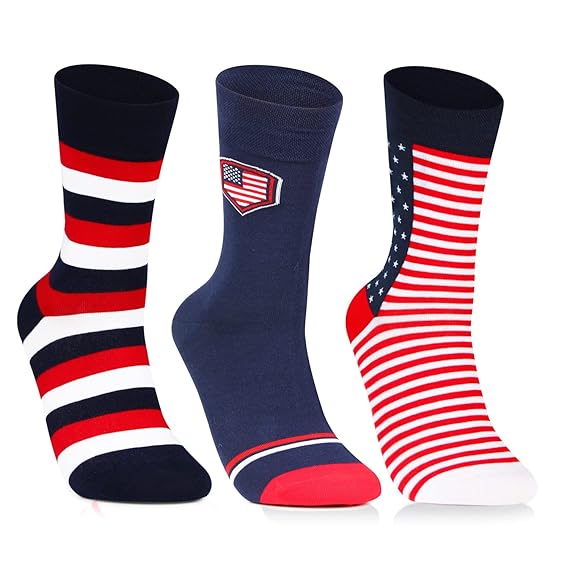 Men's American Print Luxurious Formal Socks - Pack of 3