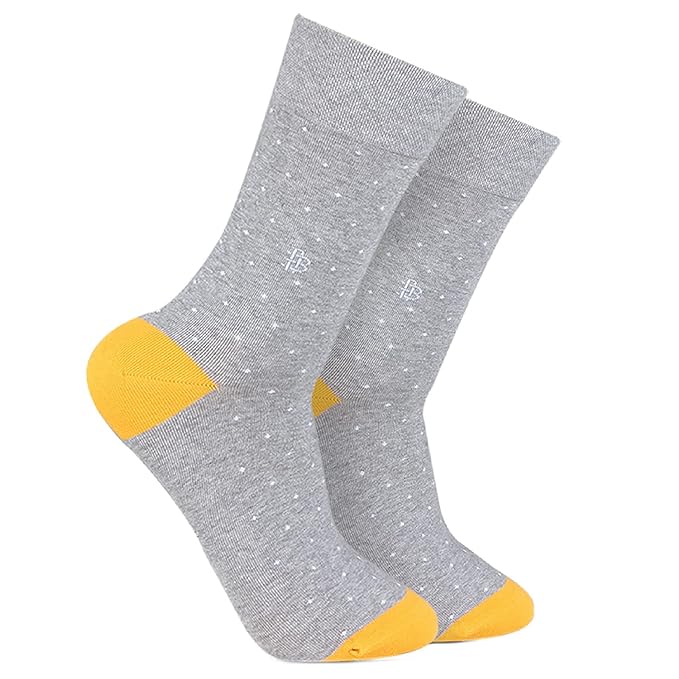 Men Luxury Molecule Formal Socks in Light Grey  BONJOUR