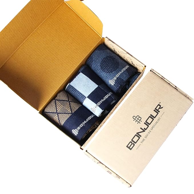 Men Formal Full Length Office Socks - Pack Of 3