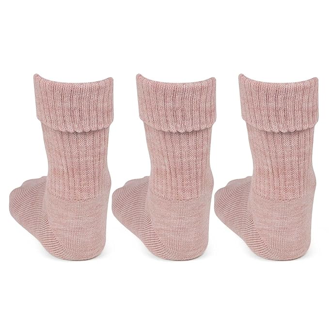Women Fawn Color Woolen Thumb Socks -Pack of 3