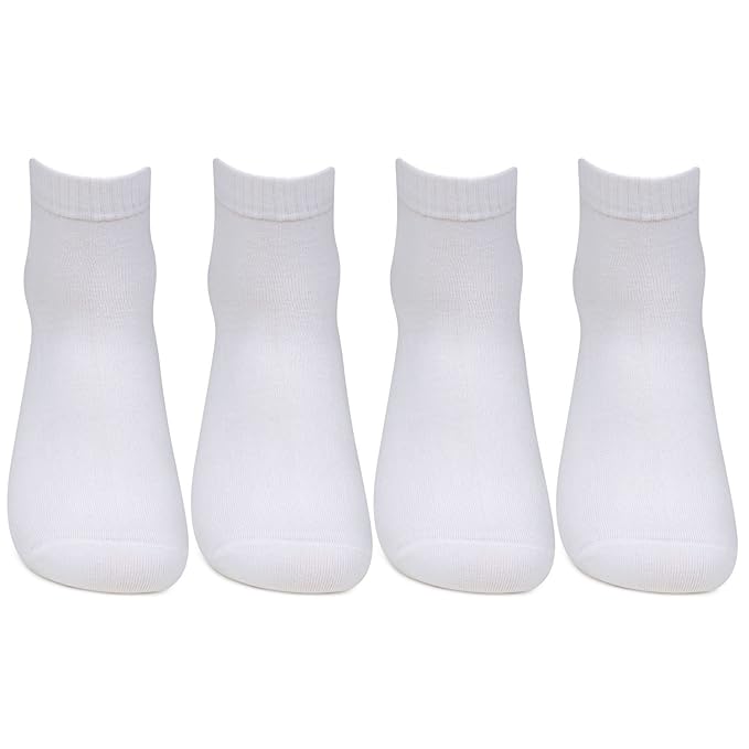 Men Cotton White Centre Motif Socks- Pack of 4