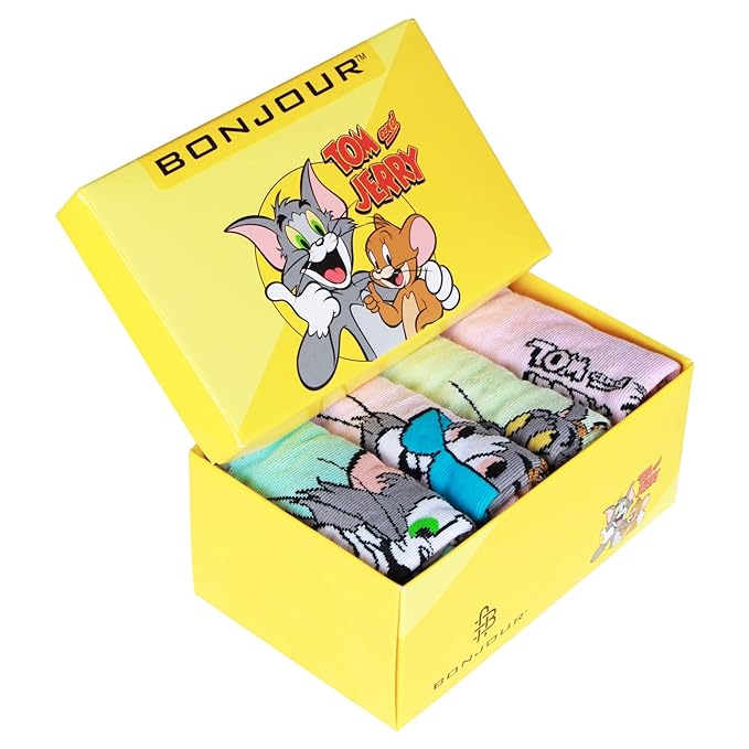 Tom & Jerry Fashion Cotton Socks For Women -Pack Of 4
