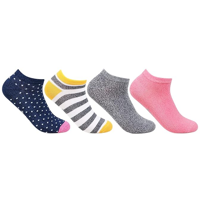 Women Secret Length Fancy Socks-Pack Of 4