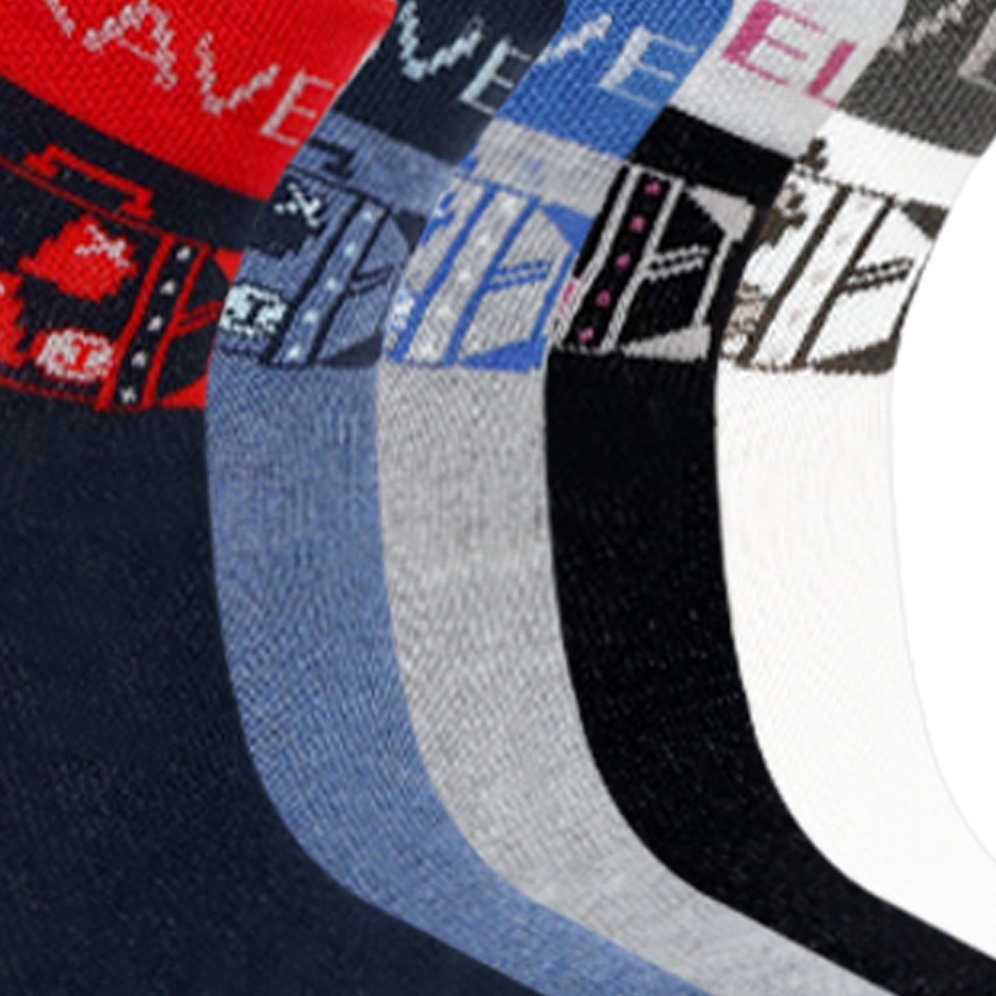Kids Fancy Ankle Socks for Boys Pack of 5