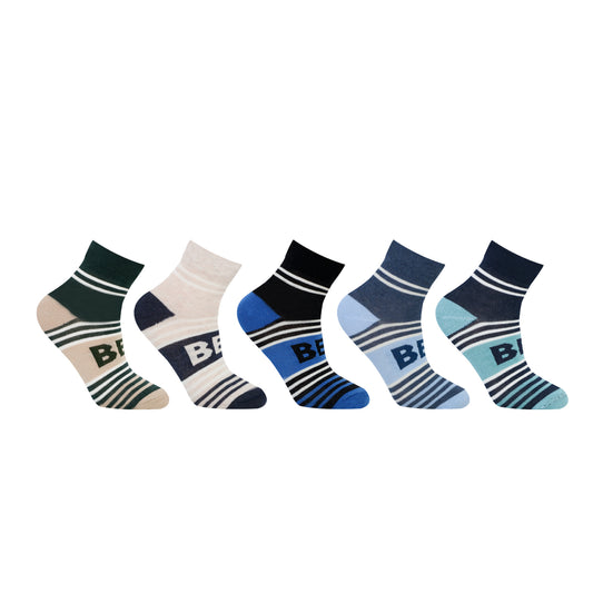 Kids Fancy Ankle Socks for Boys Pack of 5