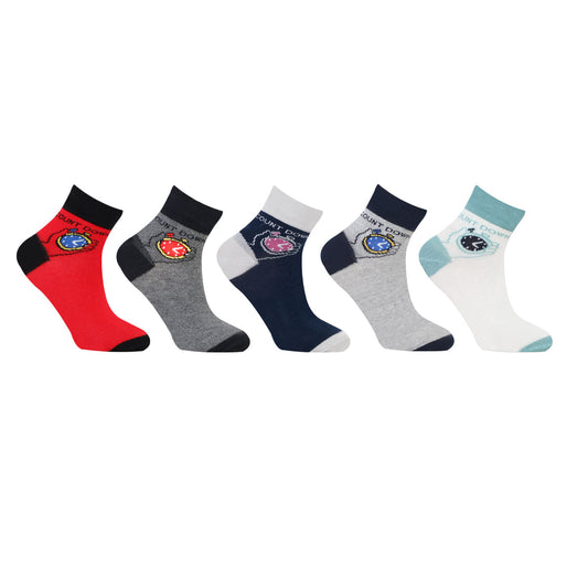Kids Fancy Ankle Socks for Boys Pack of 5