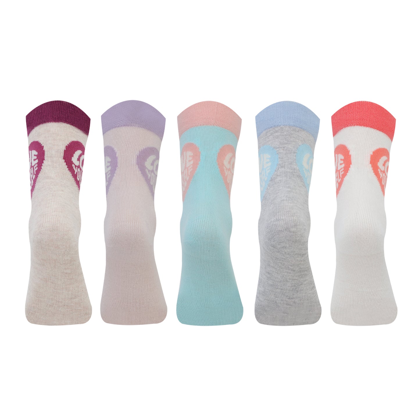Kids Fancy Crew Socks for Girls Pack of 5