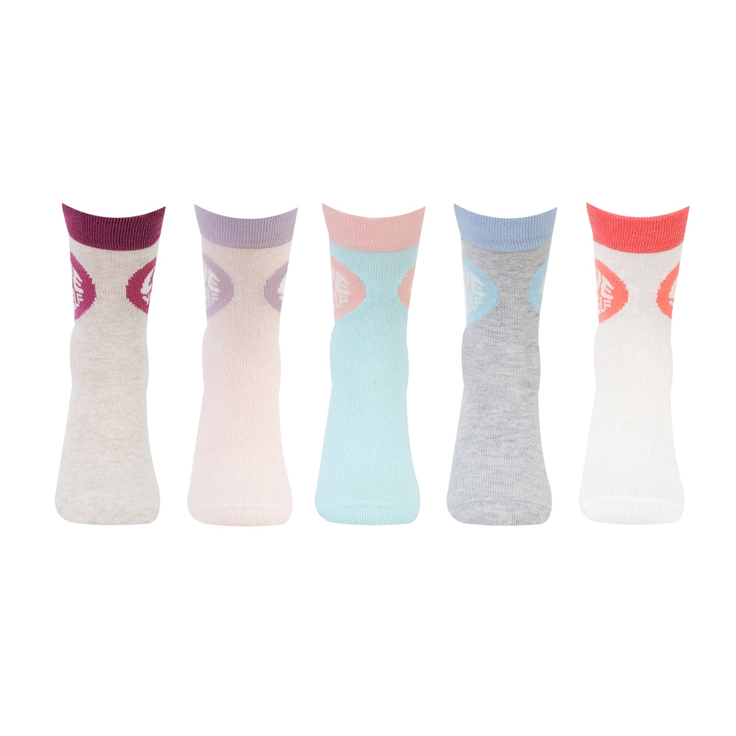 Kids Fancy Crew Socks for Girls Pack of 5