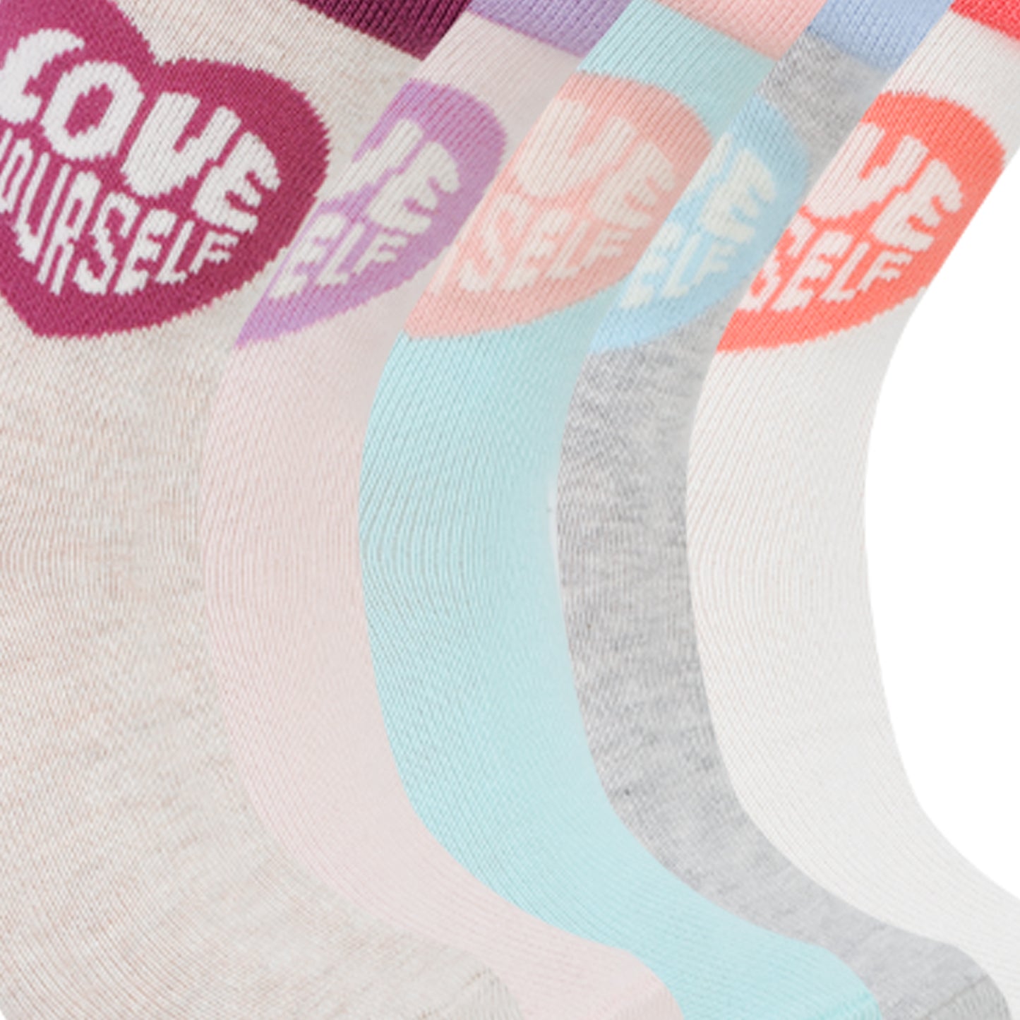 Kids Fancy Crew Socks for Girls Pack of 5