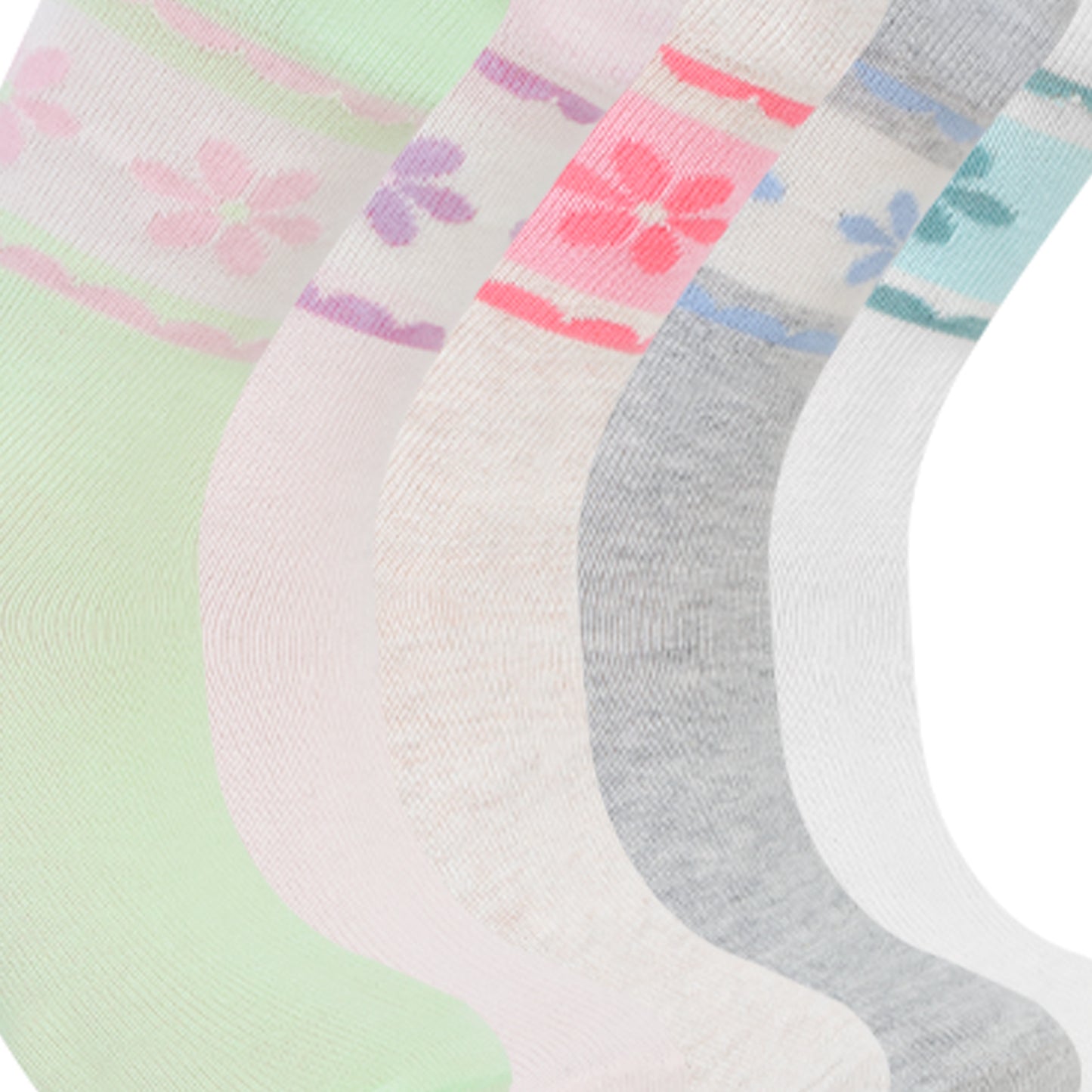 Kids Fancy Crew Socks for Girls Pack of 5