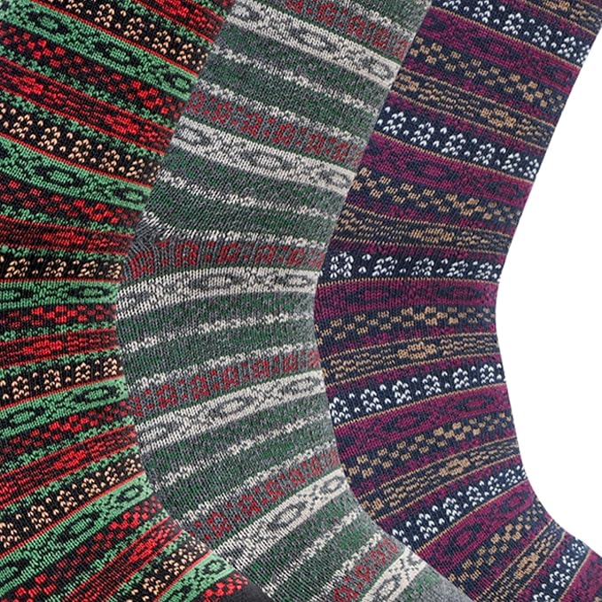 Men’s Nordic Socks – Crew /Calf Length - Pack of 3