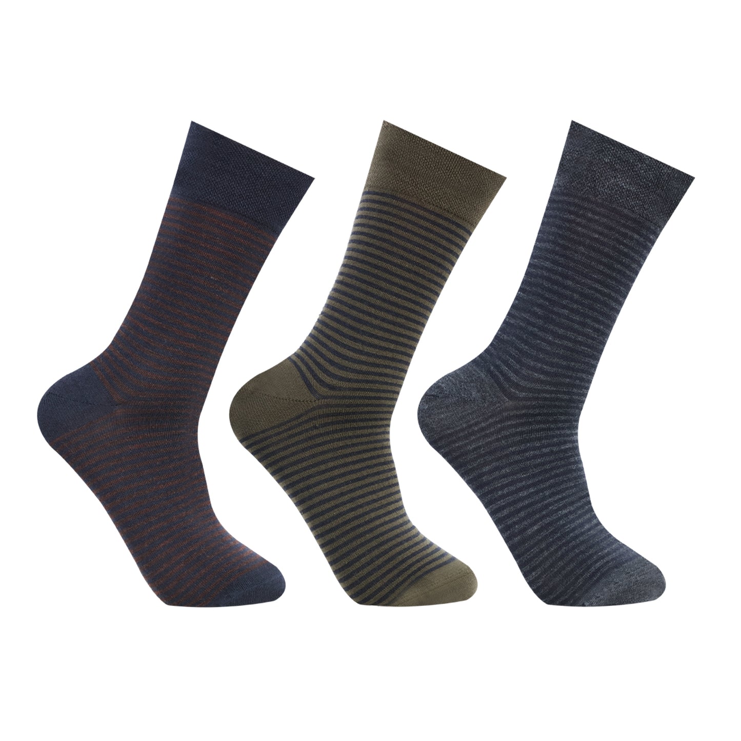 Men Non-Terry Woolen Crew Socks - Pack of 3