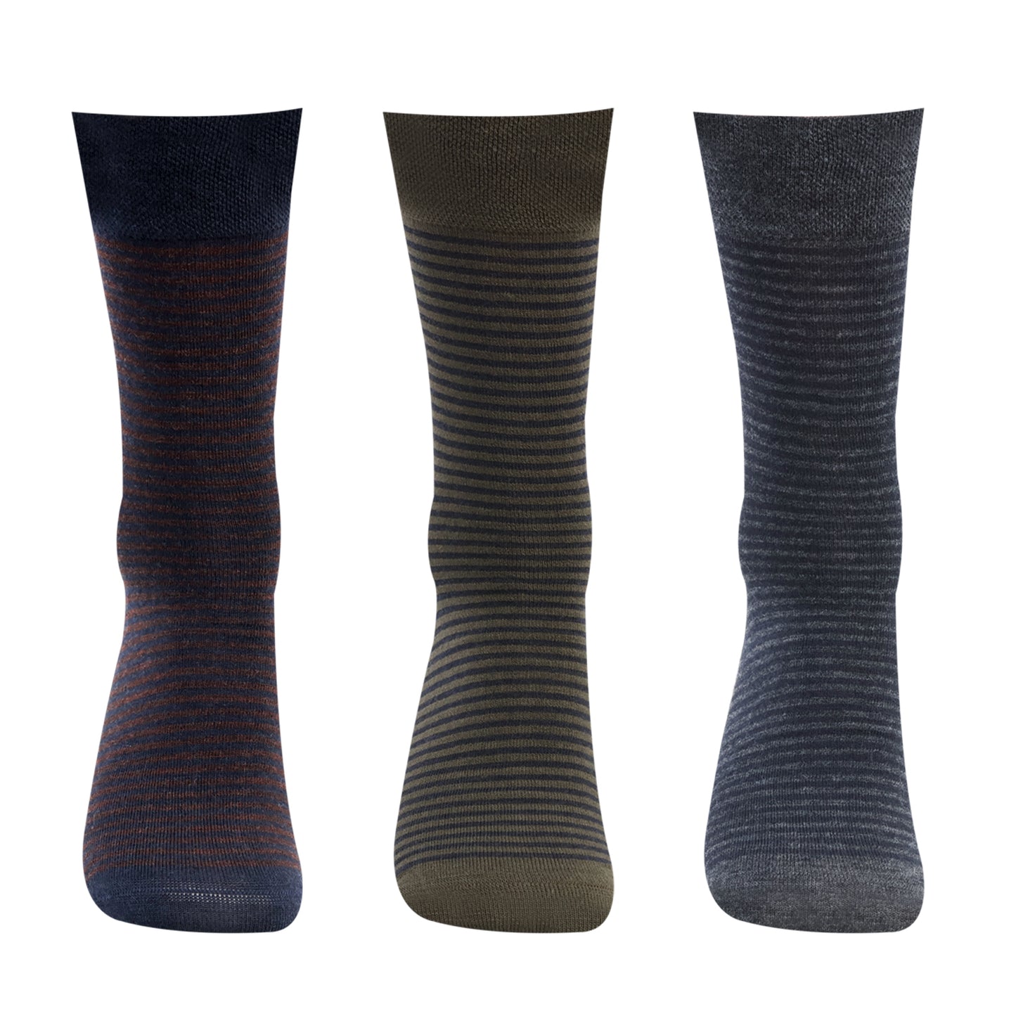 Men Non-Terry Woolen Crew Socks - Pack of 3