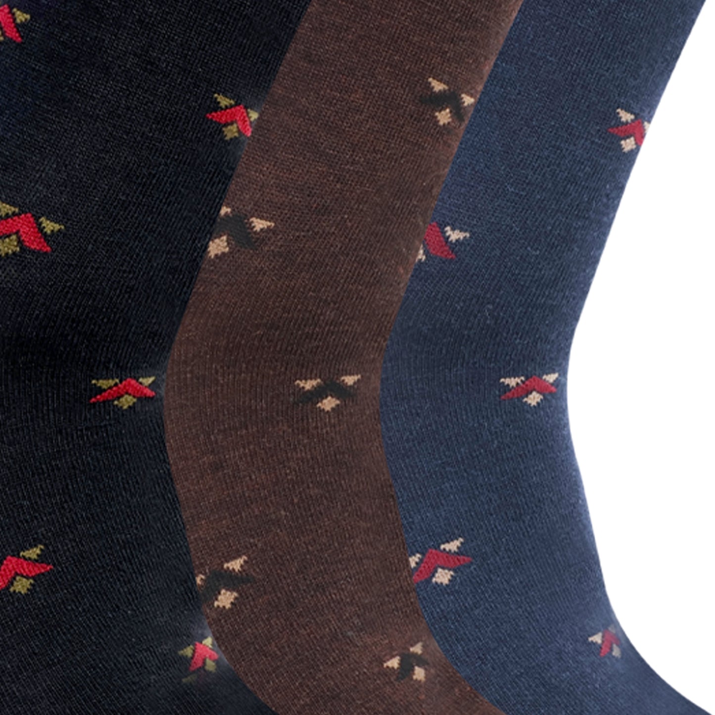 Men Non-Terry Woolen Crew Socks - Pack of 3