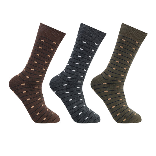 Men’s Terry Woolen Crew Socks - Pack of 3