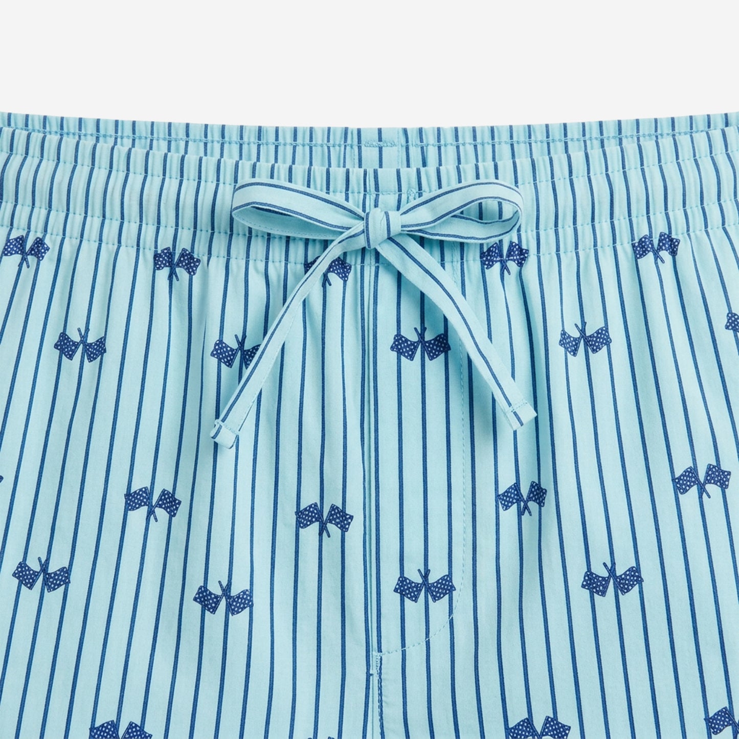 Women Regular Fit Sky Blue Cotton Boxer Shorts