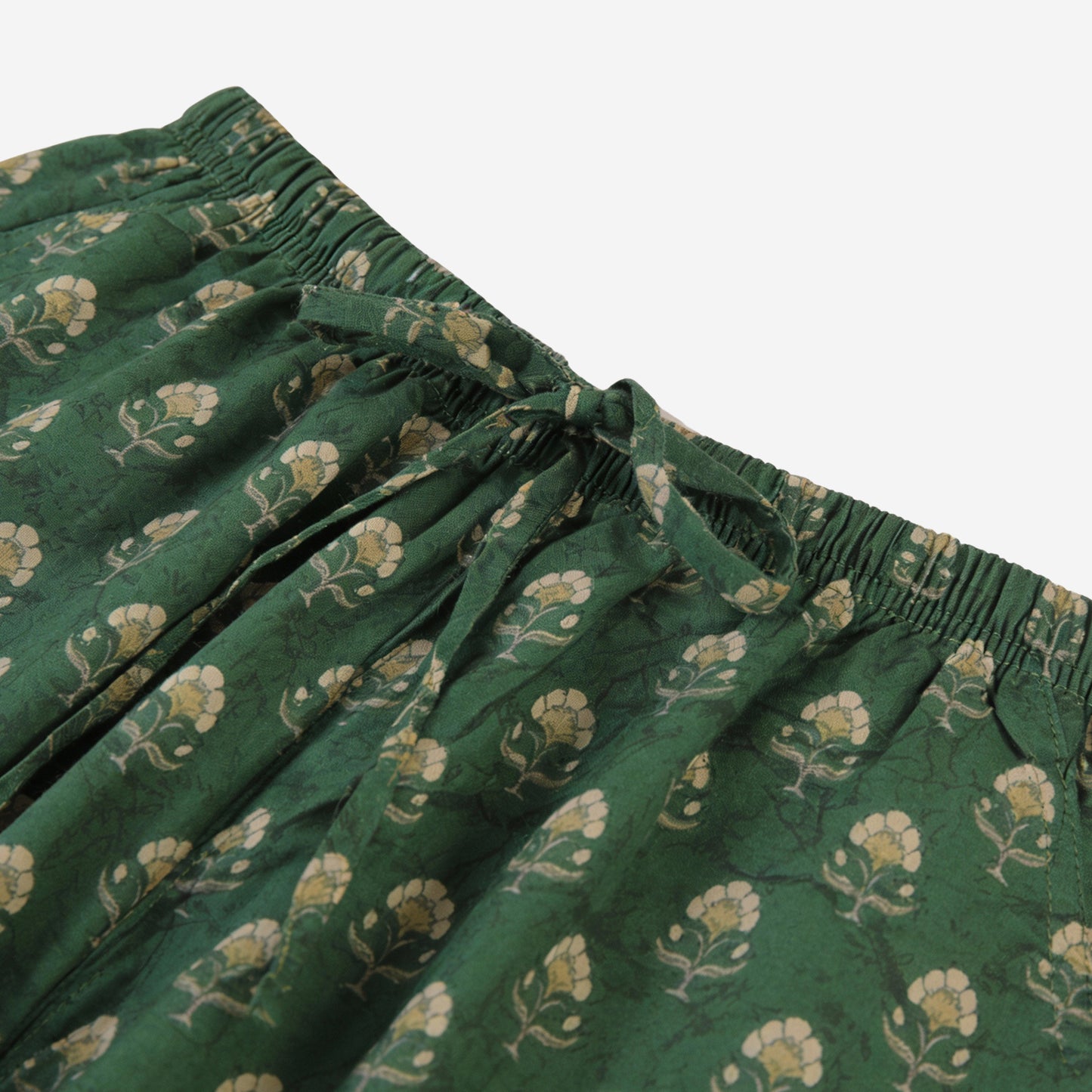 Women Printed Rayon Relaxed-Fit Lounge Pyjama Pants - Dark Green