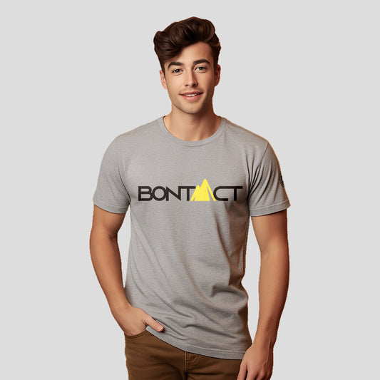 Bontact Men Round-Neck Half Sleeve T-Shirt (Lt.Grey)