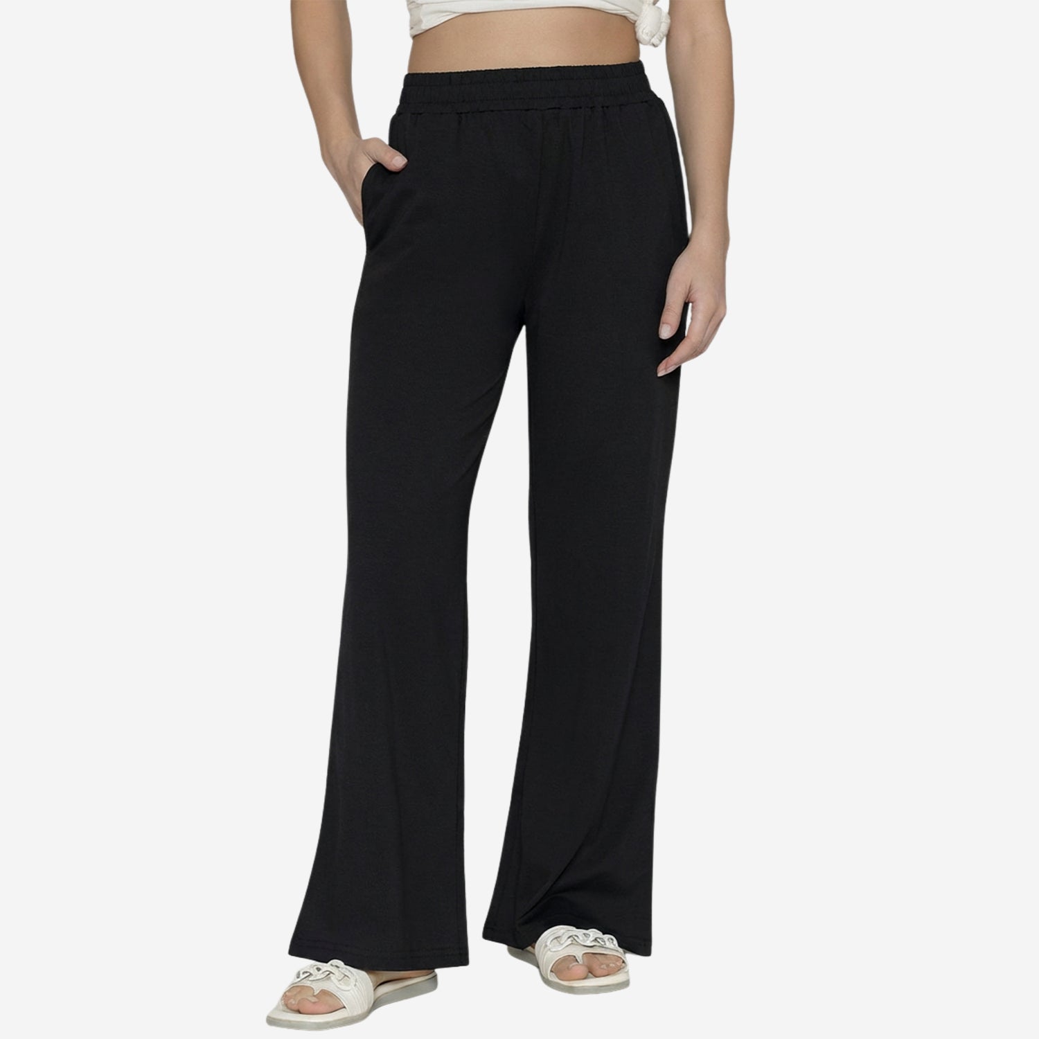 Women Black Flare Pants
