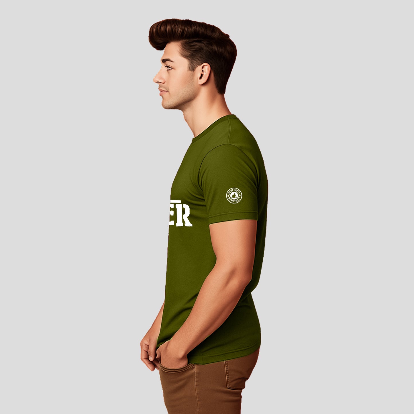 Bontact SNIPER Round-Neck Half Sleeve T-Shirt (Grass Hopper)