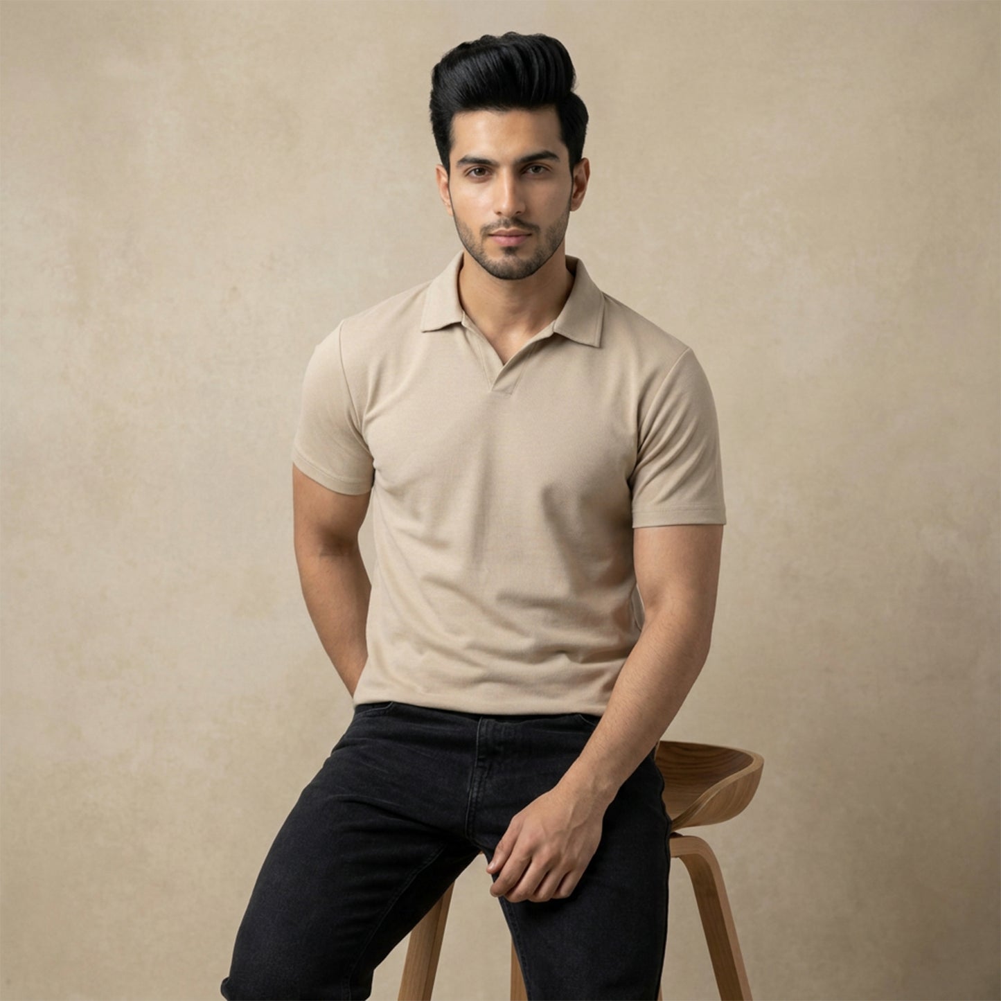 Men's Solid B.Mouse Polo Half-Sleeve T-Shirt