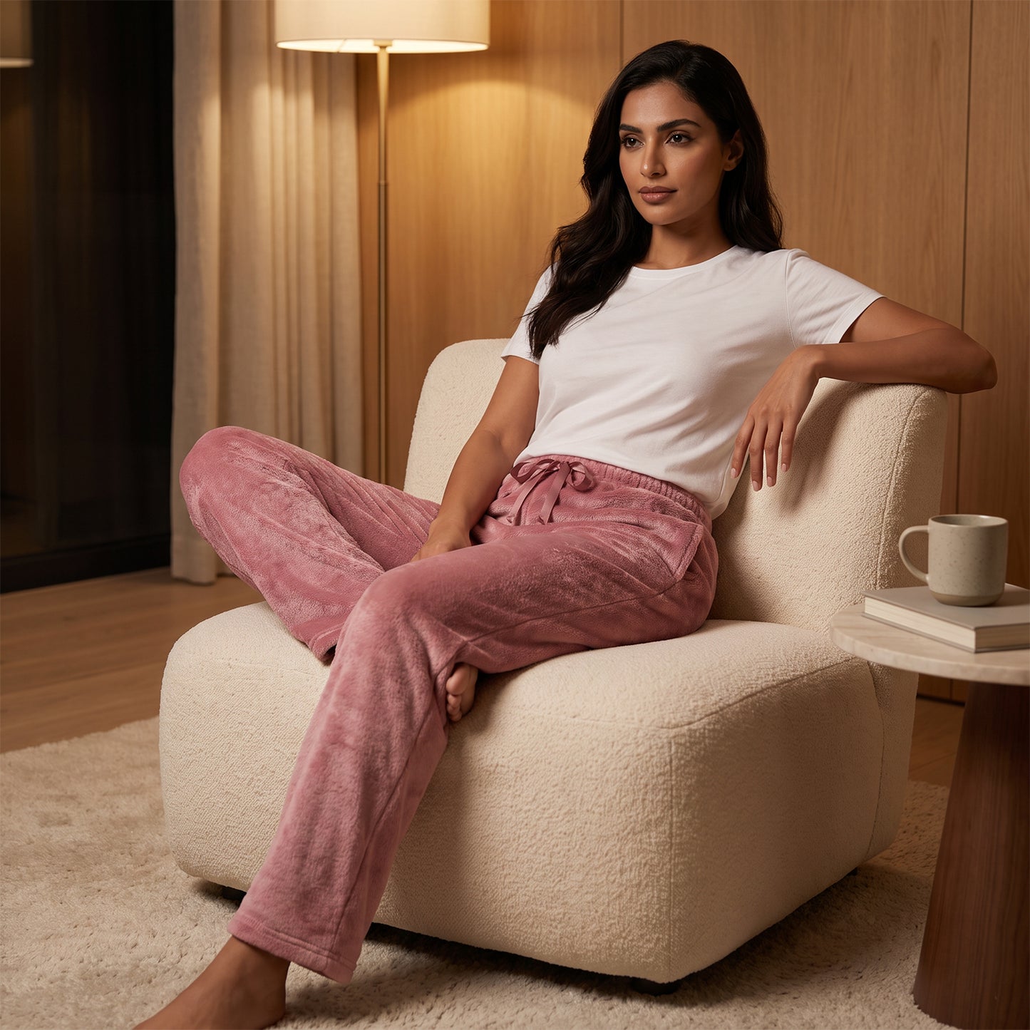 Bonjour Women’s Cotton Blend Winter Warm Lower | Comfortable Track Pants | Elastic Waist.