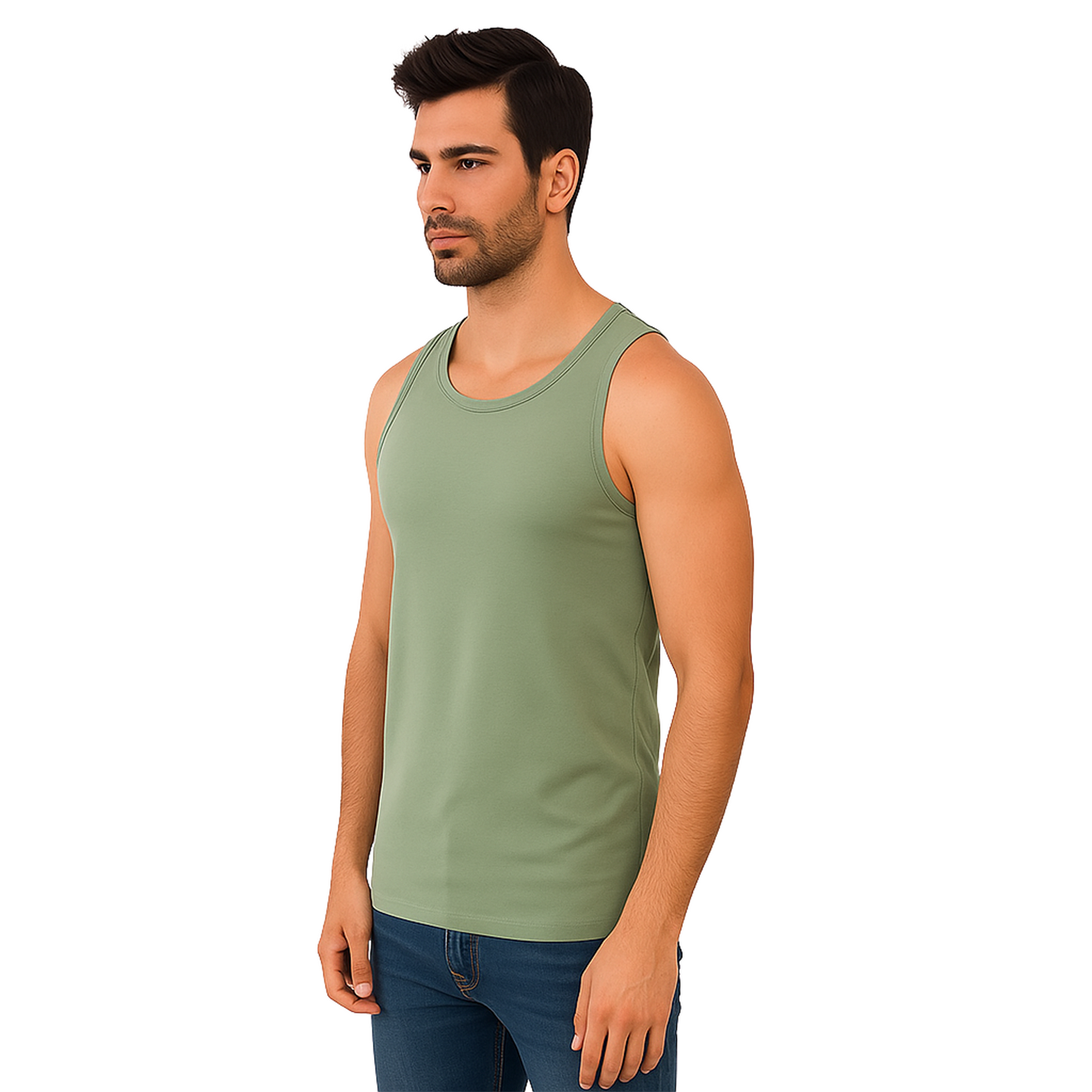 Bamboo Sage Green Vest for Men Pack of - 1