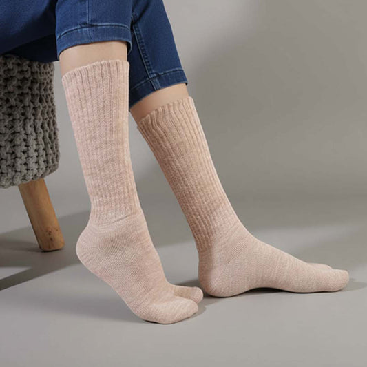 Women's Woolen Thumb Socks - Fawn (Pack of 1)