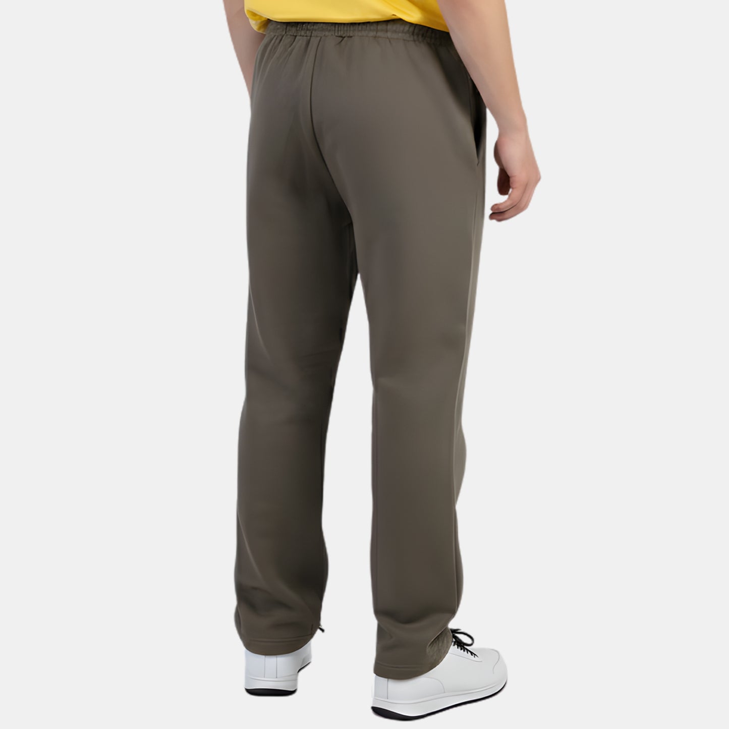 Men's Super Combed Cotton Rich Regular Fit Mid Rise Trackpants (Dk.Olive)