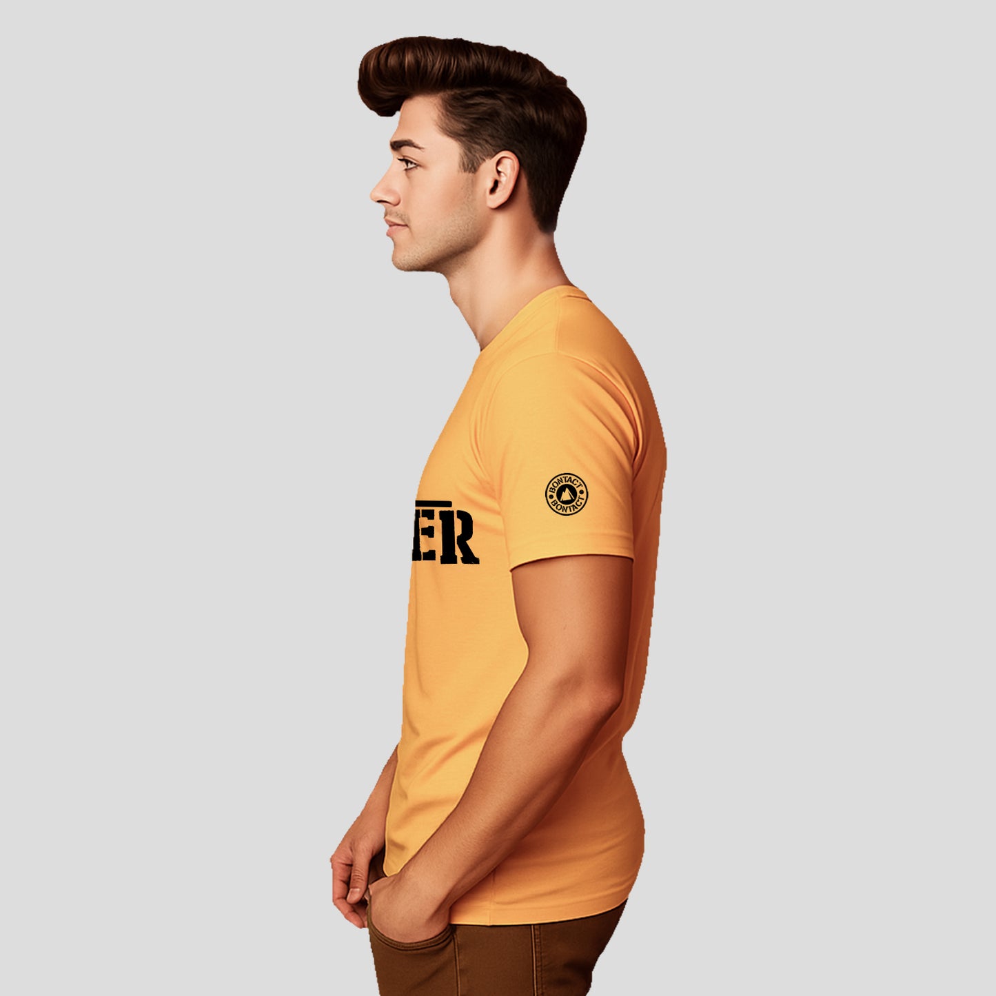 Bontact SNIPER Round-Neck Half Sleeve T-Shirt (Banana Cream)