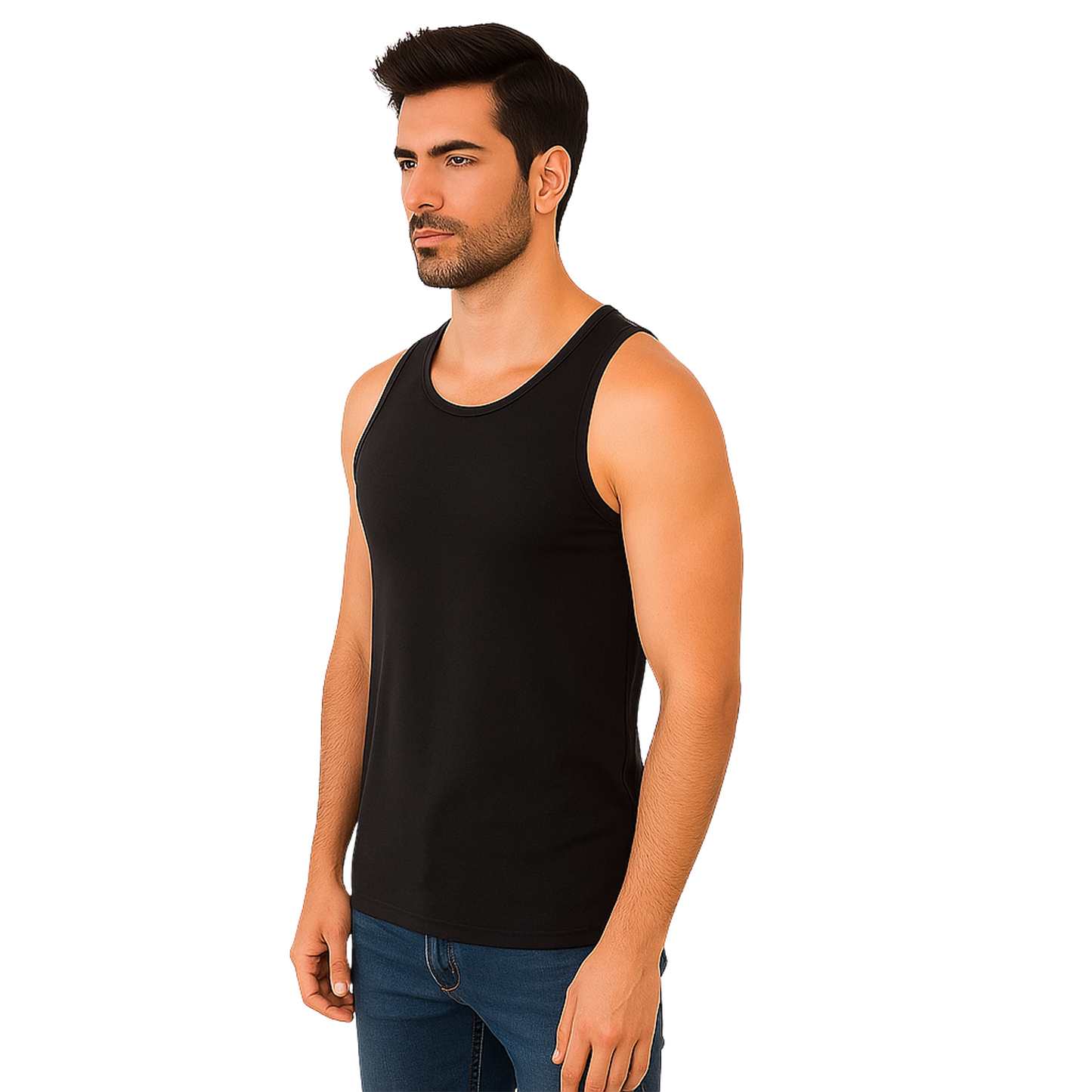 Bamboo Black Vest for Men Pack - of 1