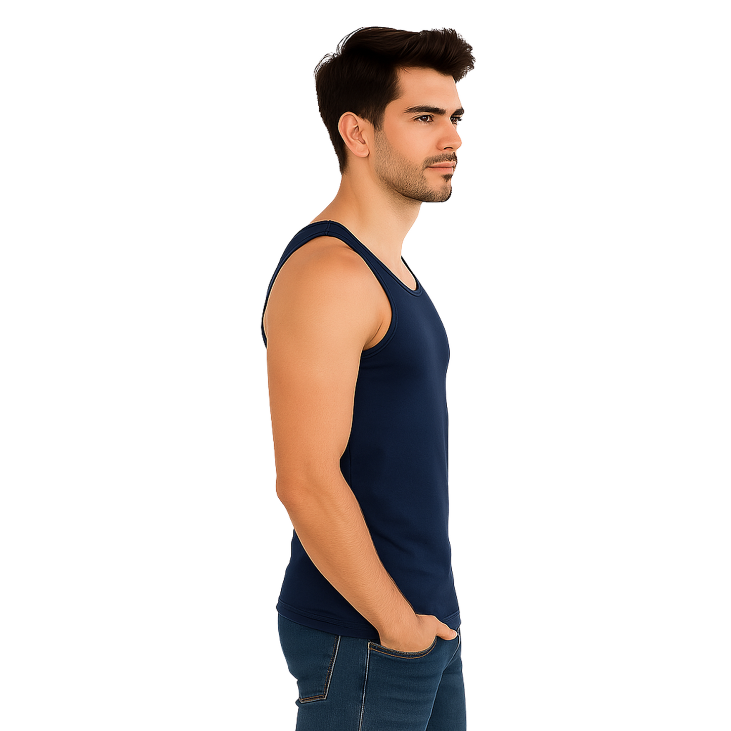 Bamboo Navy Vest for Men - Pack of 1