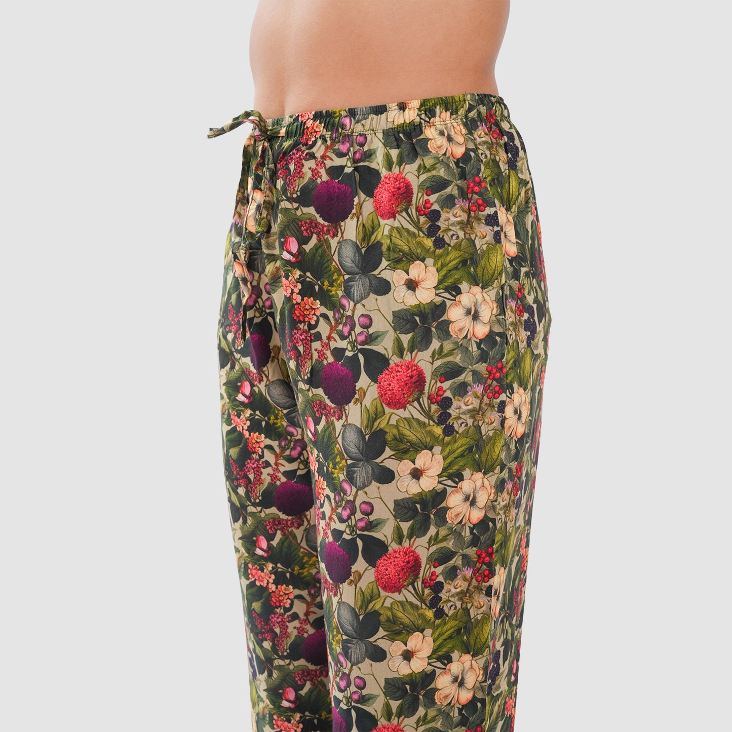 Bonjour Women's Floral Print Cotton Lounge Wear Set