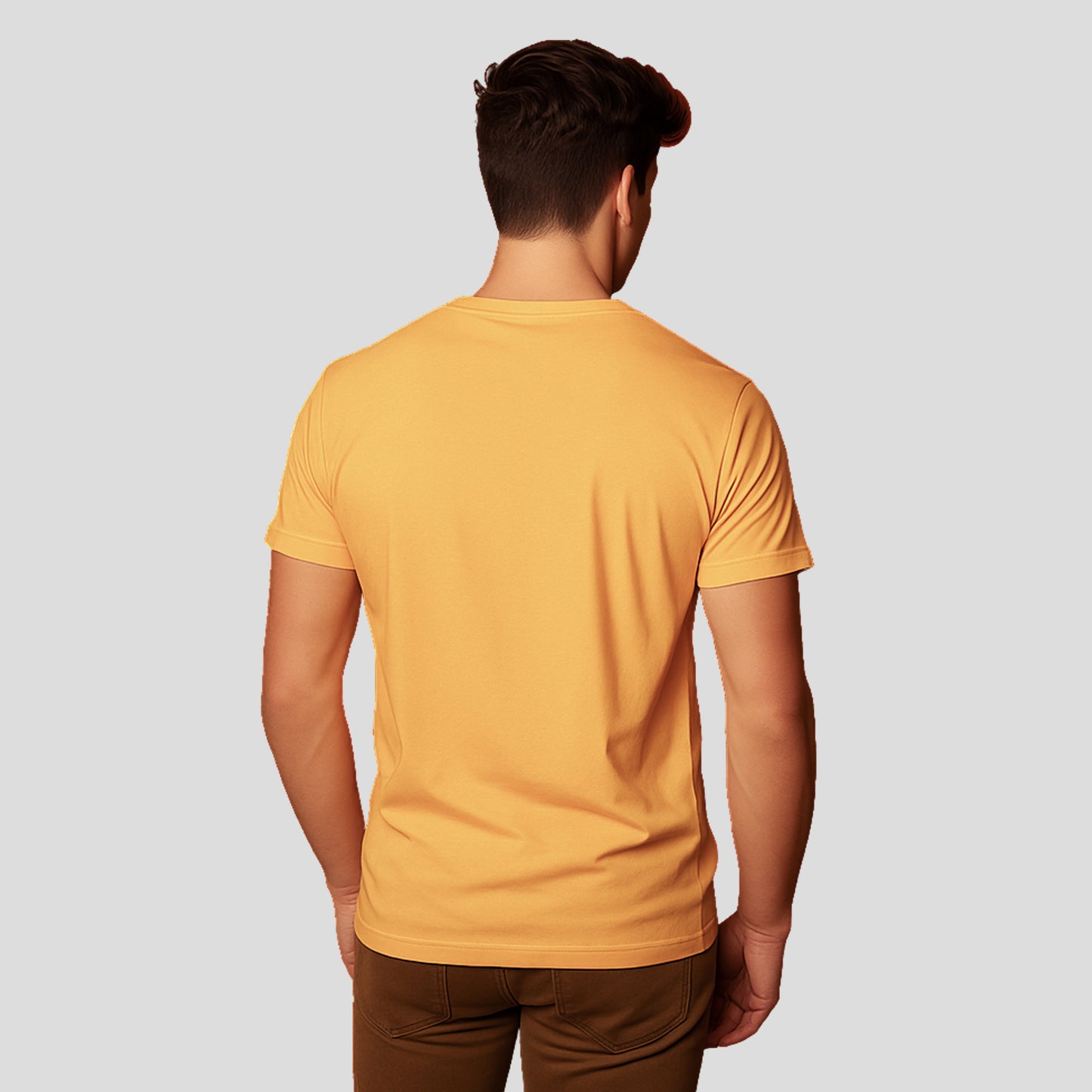 Bontact CHALLENGE Round-Neck Half Sleeve T-Shirt (Banana Cream)