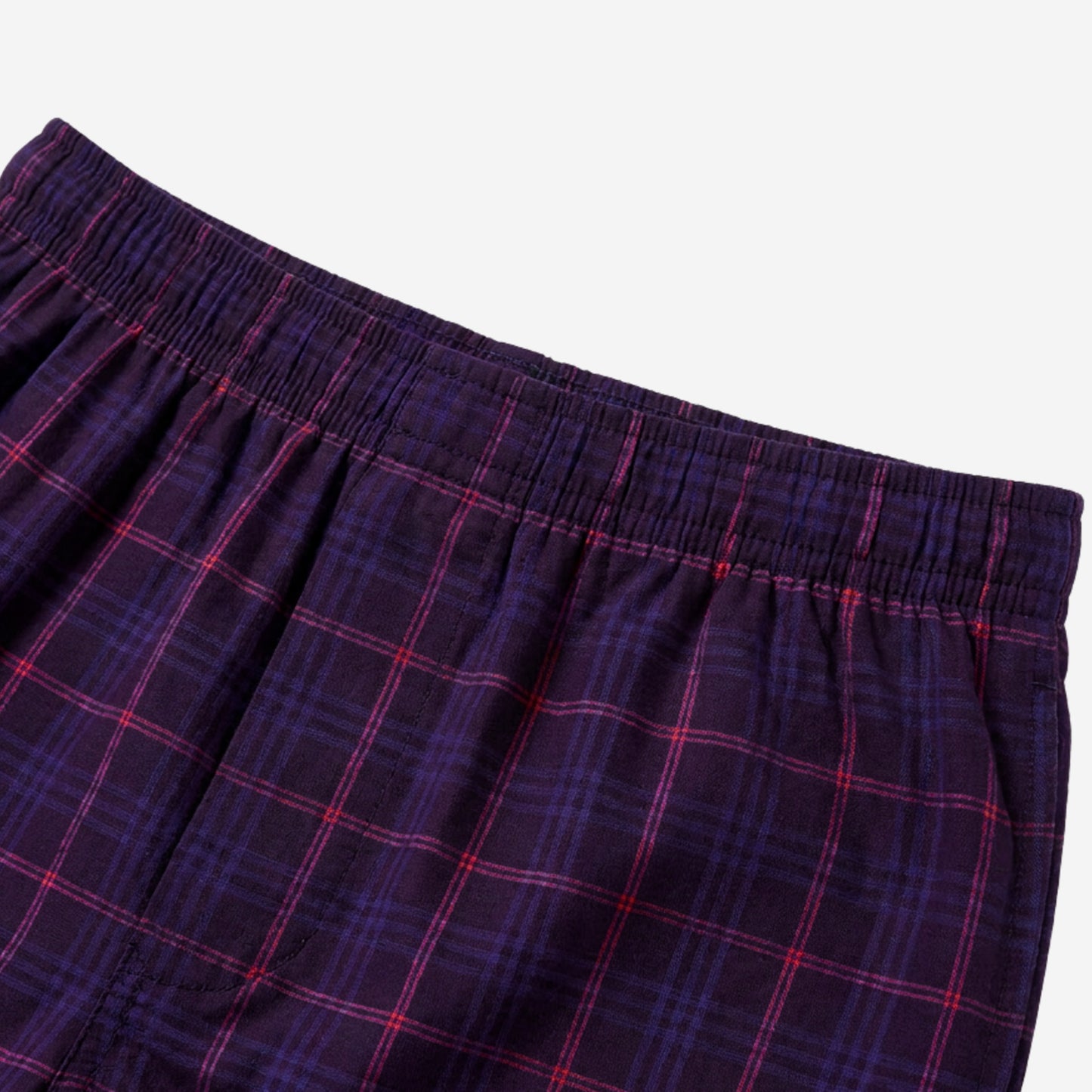 Men’s 100% Cotton Printed Mid-Rise Boxer Shorts - (Purple)
