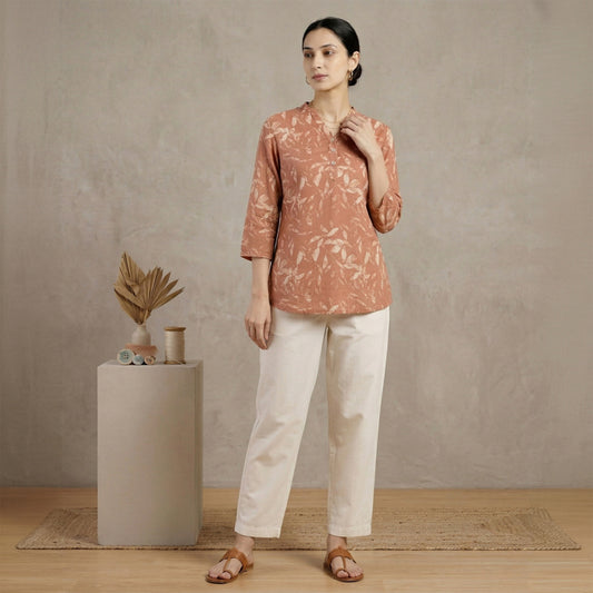 Mud Women Floral Printed Short Kurti – Stylish & Comfortable (Pack of 1)