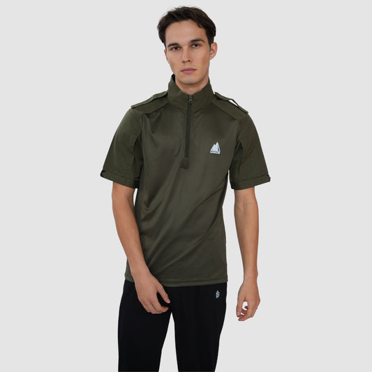Men’s Polo Half Sleeve Tactical T-Shirt – Olive