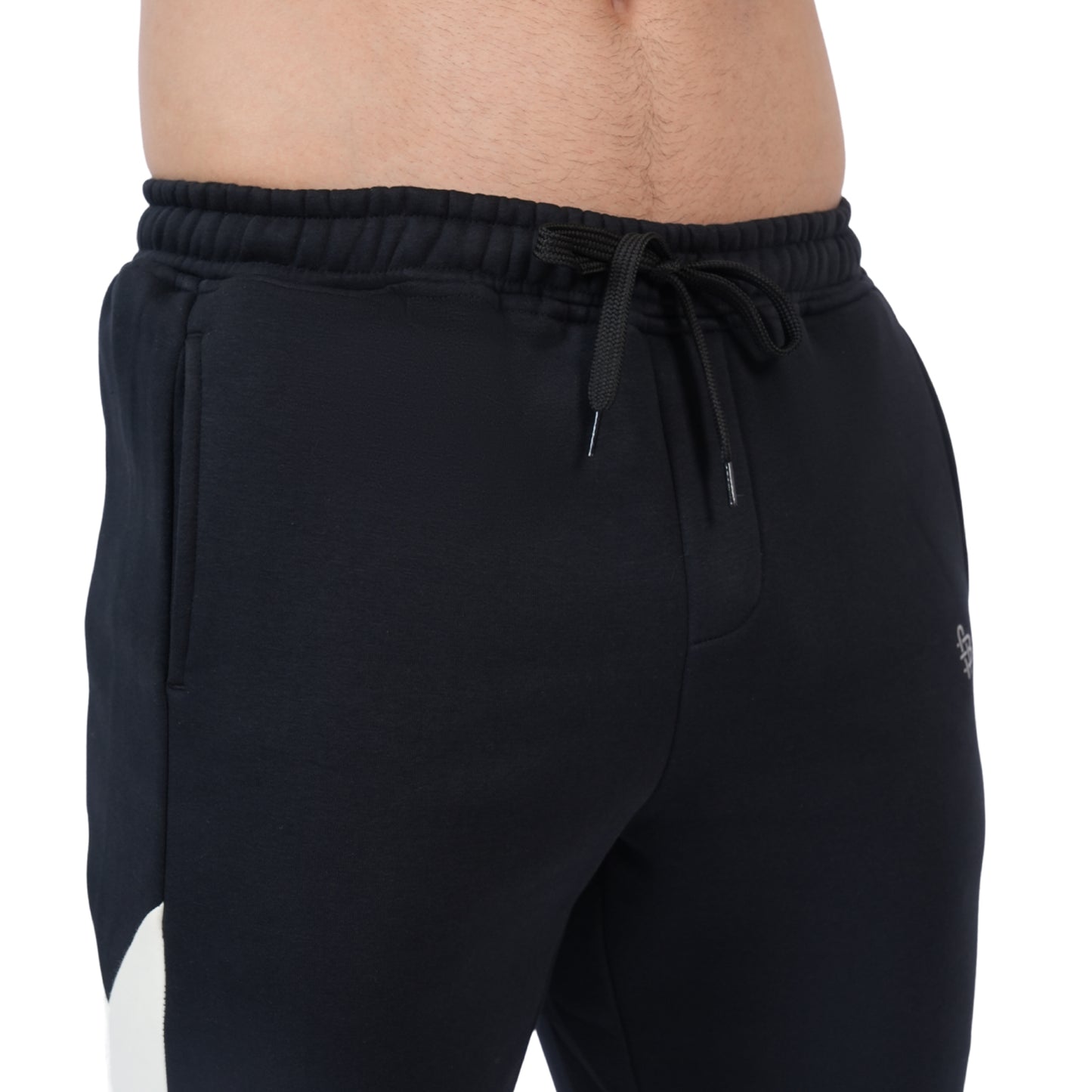 Mens High Neck Winter Wear Black Tracksuit