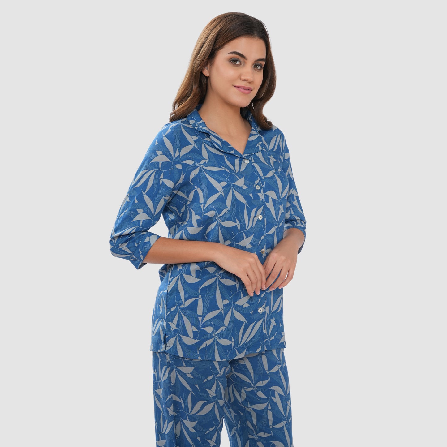 Bonjour Women's Floral Print Cotton Lounge Wear Set