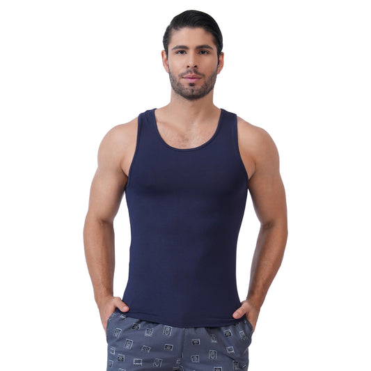 Bamboo Vest for Men - Navy (Pack of 1)