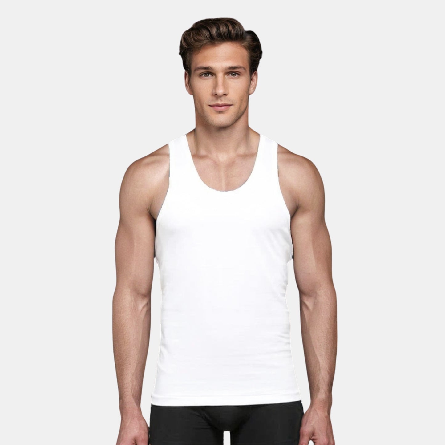 Men's Cotton White Ultra Soft Undershirt Vest- Pack Of 2