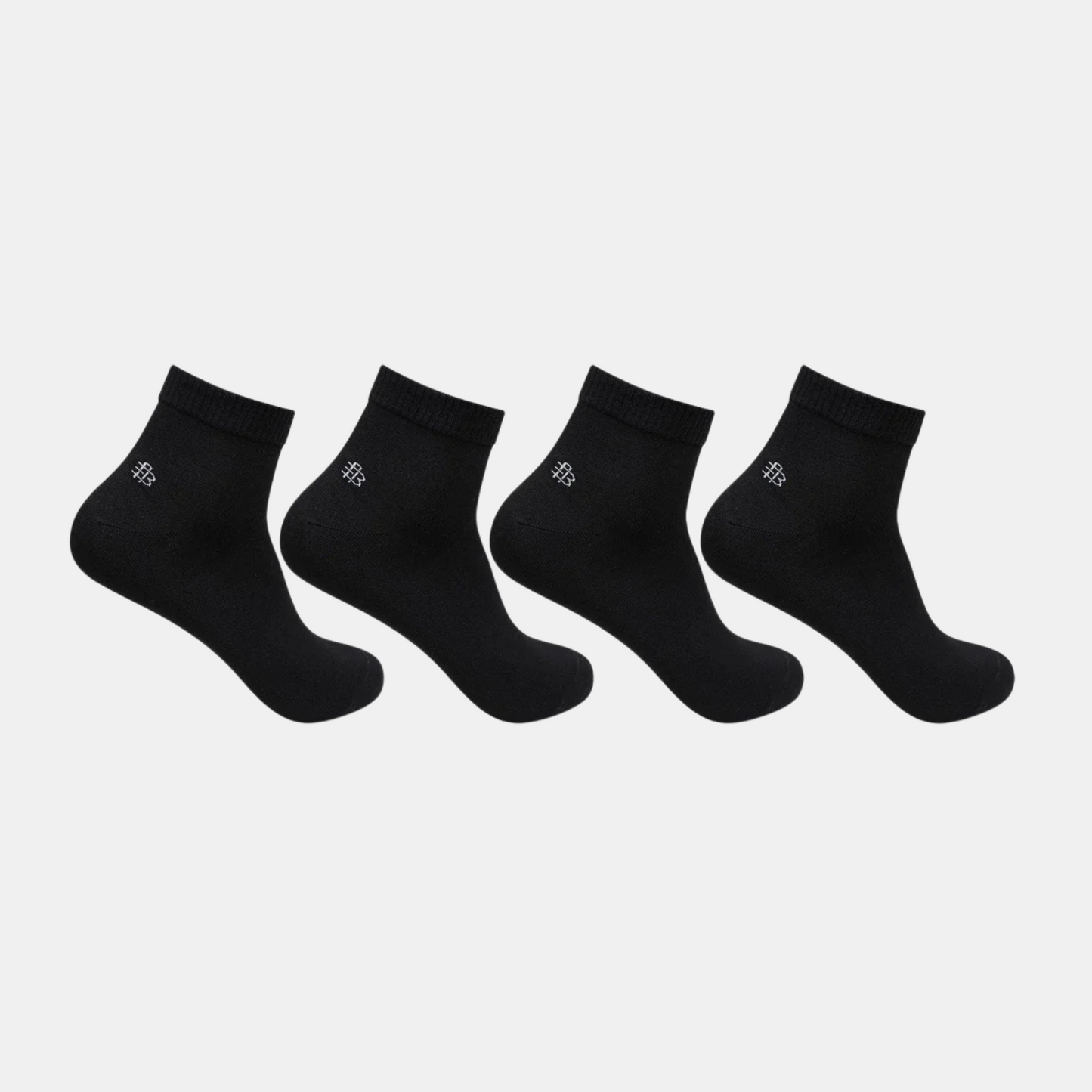 Men Club Class Black Ankle Socks - Pack of 4
