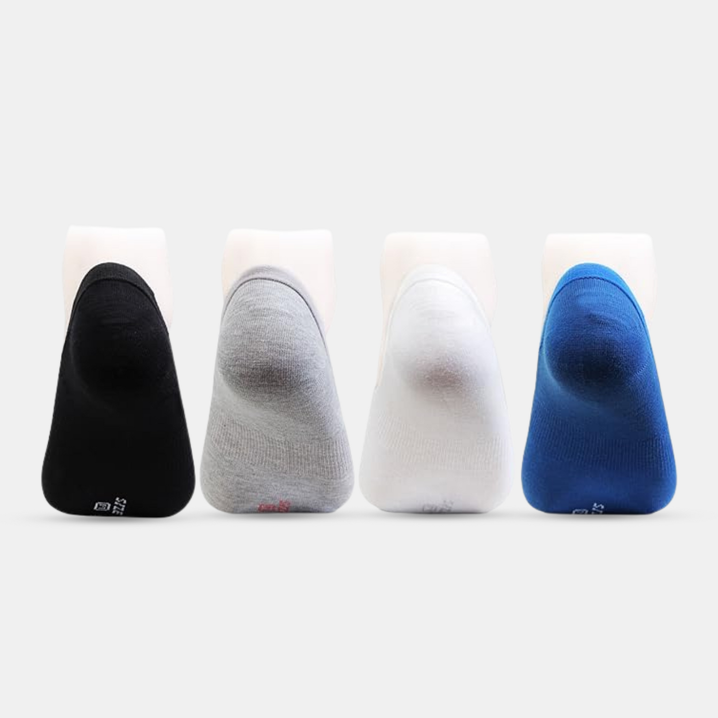 Unisex Multicolor Cotton No Show Socks - Pack Of 4
