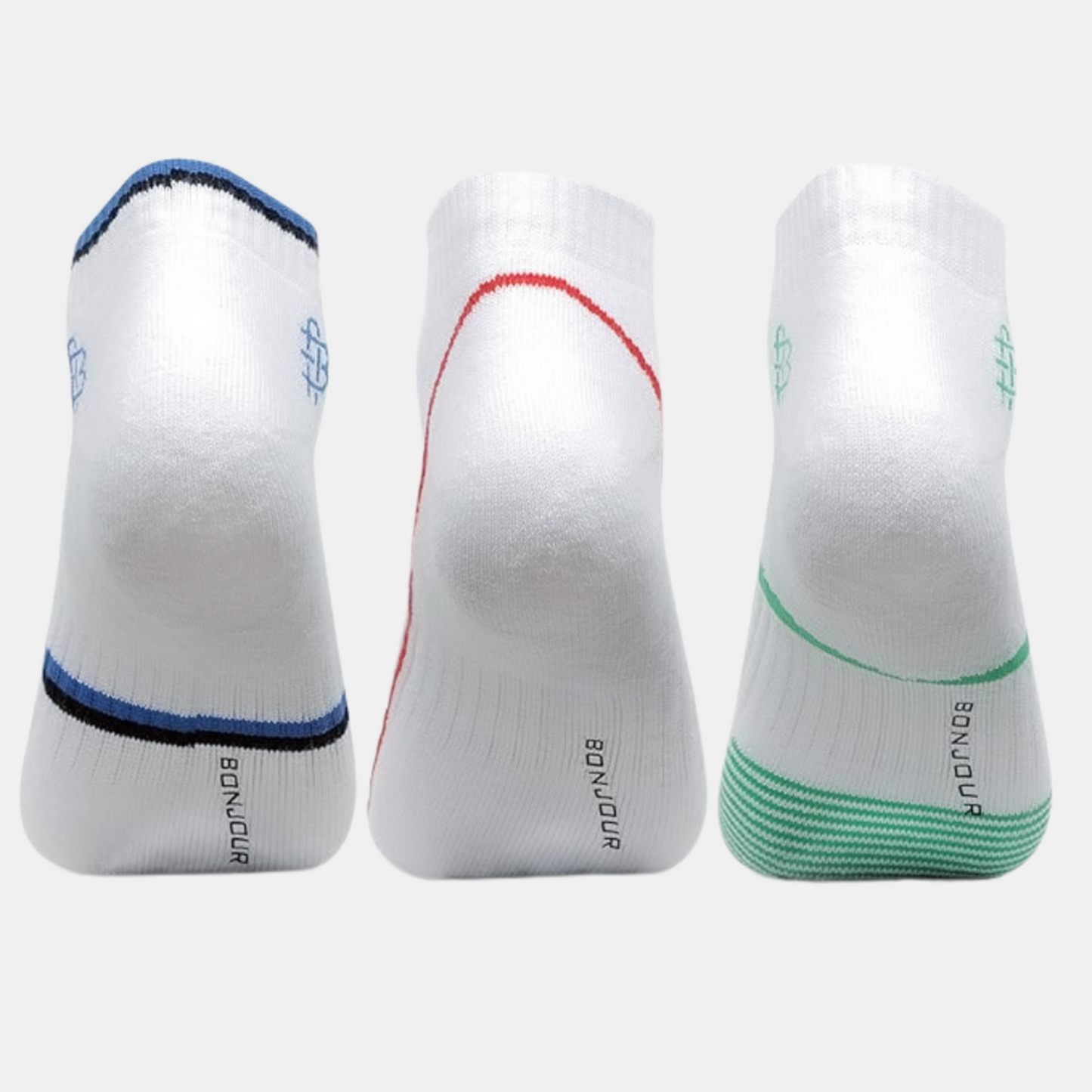 Men Cushioned White Secret Length Sports Socks- Pack of 3