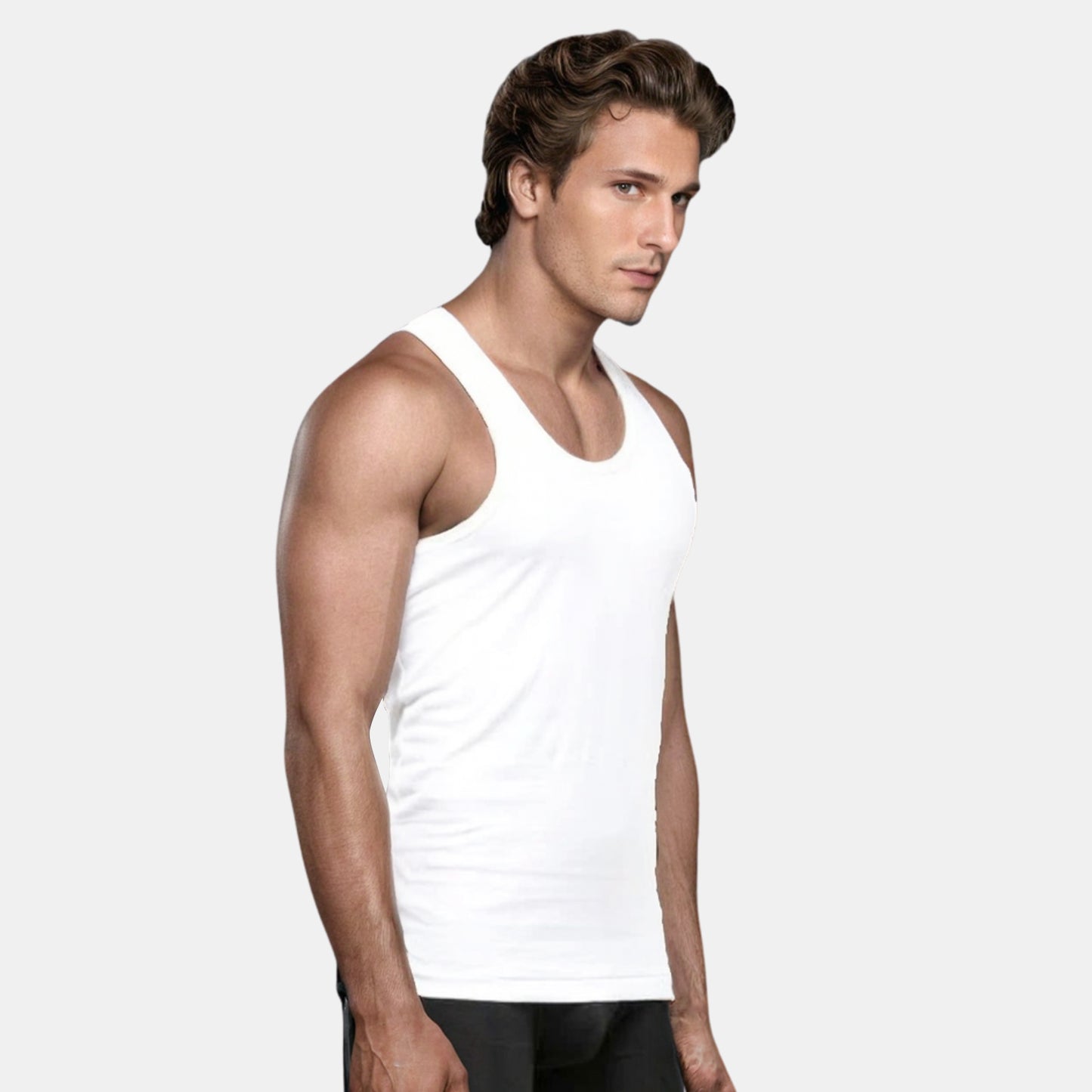 Men's Cotton White Ultra Soft Undershirt Vest- Pack Of 2