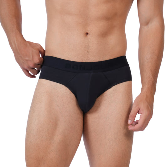 Men’s Bamboo Brief – Ultra Soft, Odour Free Black (Pack of 1)