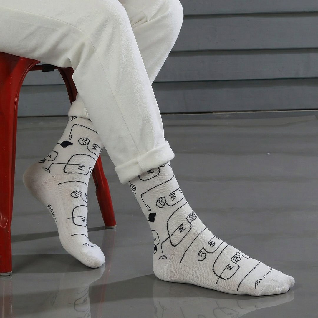 Frolic Fit Men's Bold Print Crew Socks